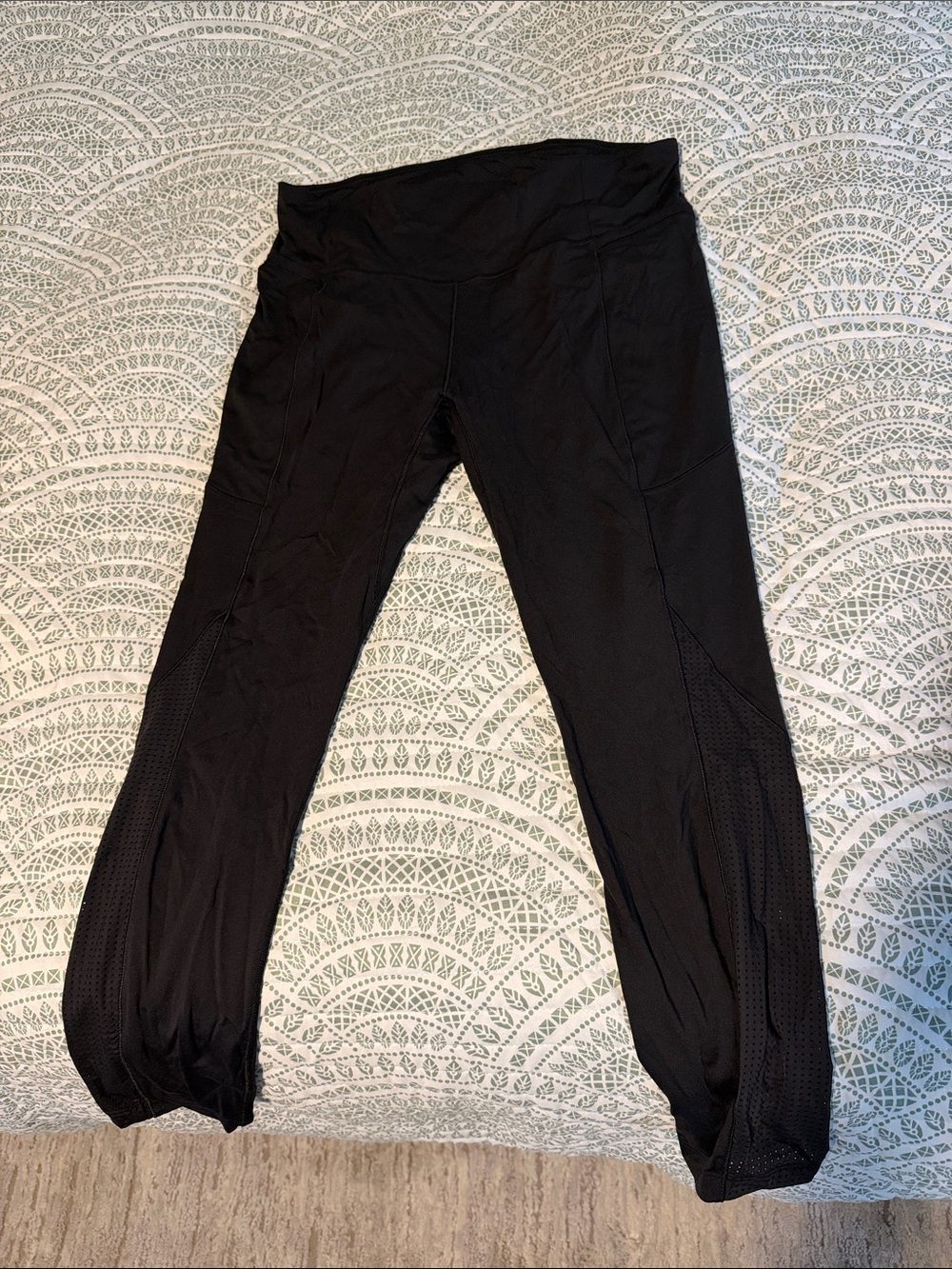 CALIA Black Athletic Leggings with Mesh Panels